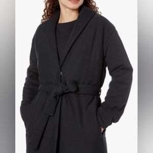 Amazon Essentials NWT Women's Relaxed-Fit Cotton PaddedHome Coat Black Size XXL